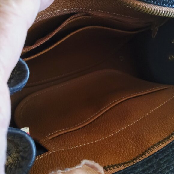Vintage Dooney & Bourke All Weather Leather Crossbody in Blue + Dooney Duck Tag - Picture 7 of 10